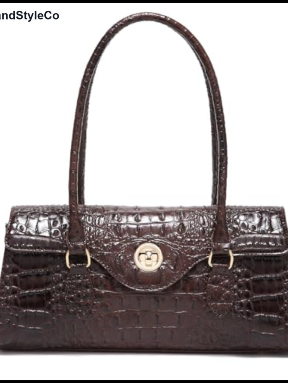 Women's Faux Leather Crocodile Pattern Satchel Tote Handbag Top Handle Purse